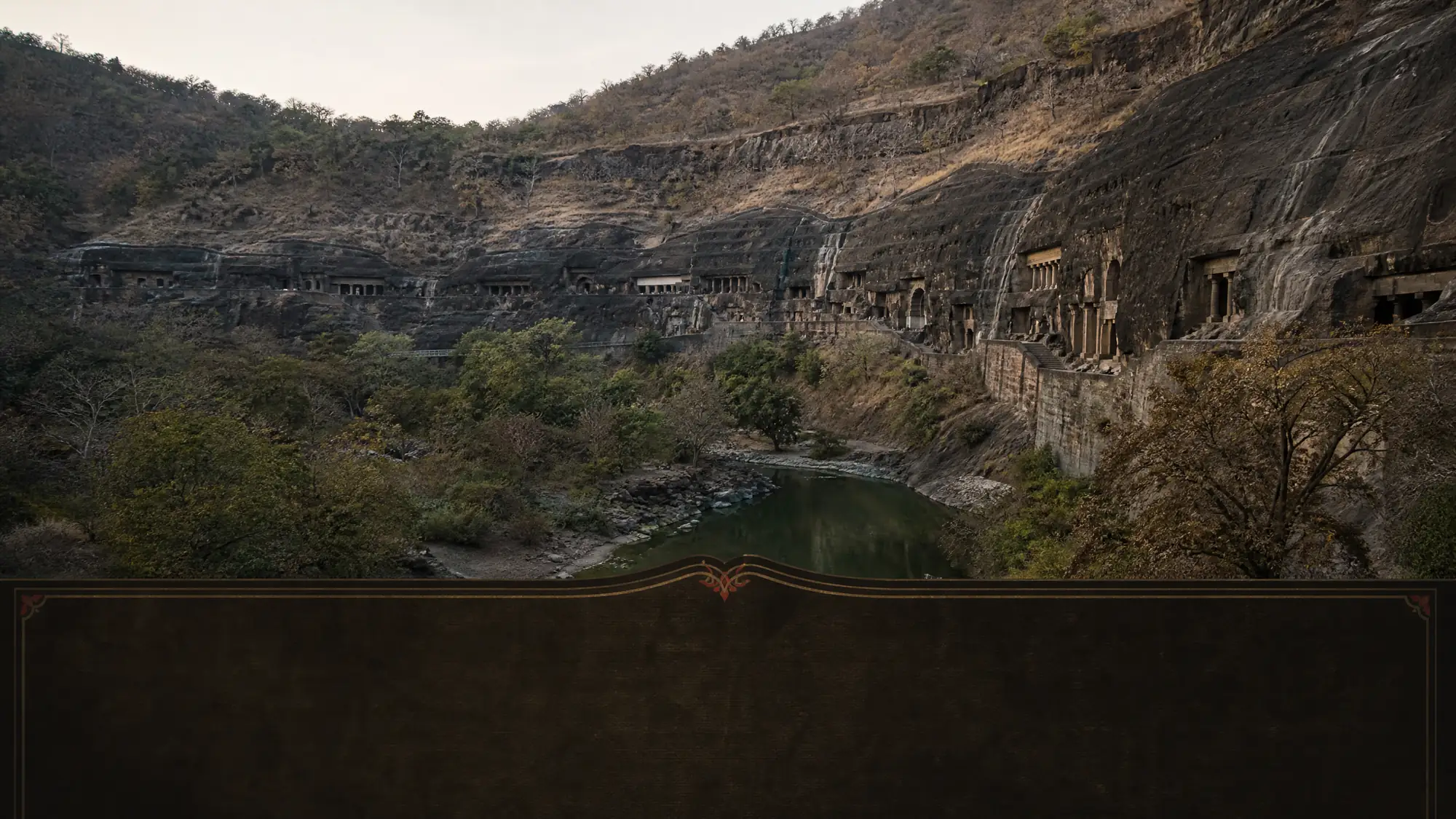 Explore 30 ancient rock-cut Buddhist monuments carved into a 75-meter rock wall along the Waghur River gorge.